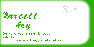 marcell ary business card